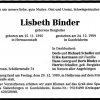 Bergleiter Lisbeth 1895-1989 Todesanzeige